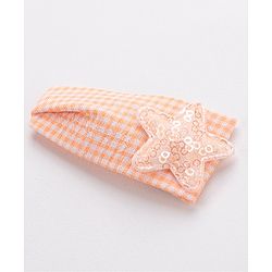 Babyhug Hair Pins And Clips Sequin Detailing Set of 2-  Peach