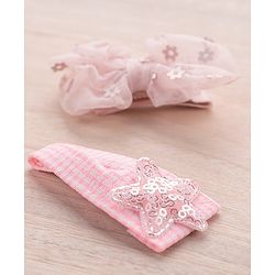 Babyhug Hair Pins And Clips Sequin Detailing Set of 2-  Pink