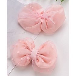 Babyhug Bow Shaped Hair Clips Pack of 2 - Pink