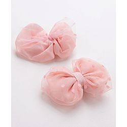 Babyhug Bow Shaped Hair Clips Pack of 2 - Pink