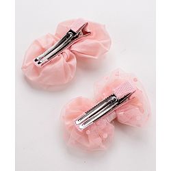 Babyhug Bow Shaped Hair Clips Pack of 2 - Pink
