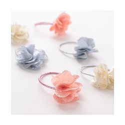 Babyhug Flower Applique Rubber Bands Pack of 6 - Multicolor