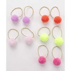 Babyhug Rubber Bands & Scrunchies Set of 10- Multicolor