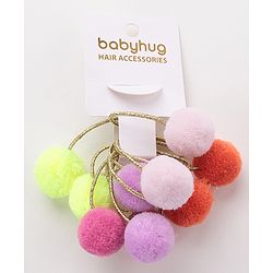 Babyhug Rubber Bands & Scrunchies Set of 10- Multicolor