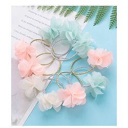 Babyhug Flower Applique Rubber Bands Pack of 10 - Multicolor