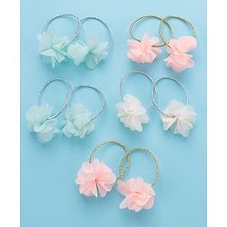 Babyhug Flower Applique Rubber Bands Pack of 10 - Multicolor