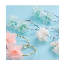 Babyhug Flower Applique Rubber Bands Pack of 10 - Multicolor