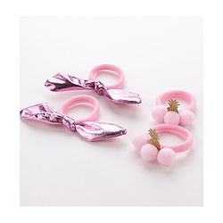 Babyhug Free Size Rubber Bands Set of 4 - Pink