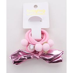 Babyhug Free Size Rubber Bands Set of 4 - Pink