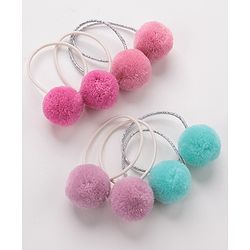 Babyhug Rubber Bands & Scrunchies Set of 8- Multicolor