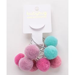 Babyhug Rubber Bands & Scrunchies Set of 8- Multicolor