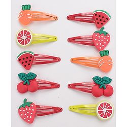 Babyhug Snap Clips Set of 10- Multicolor