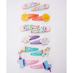Babyhug Snap Clips Pack of 12 - Multicolor
