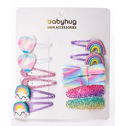 Babyhug Snap Clips Pack Of 12 - Multicolour