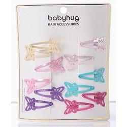 Babyhug Butterfly Snap Clips Pack of 12 - Multicolor