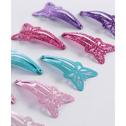 Babyhug Butterfly Snap Clips Pack of 12 - Multicolor