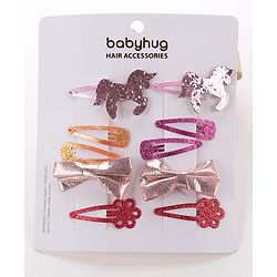 Babyhug Snap Clips Free Size Pack Of 10 - Multicolor