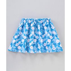Babyhug Sleeveless Top and Printed Skirt - Pink