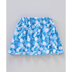 Babyhug Sleeveless Top and Printed Skirt - Pink