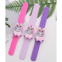 Babyhug Free Size Analog Watch - Dark Pink