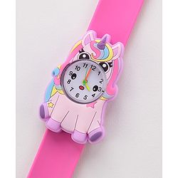 Babyhug Free Size Analog Watch - Dark Pink