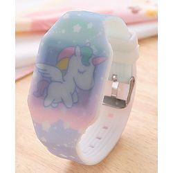 Babyhug Free Size Digital Watch Unicorn Design - Multicolour