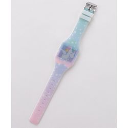 Babyhug Free Size Digital Watch Unicorn Design - Multicolour