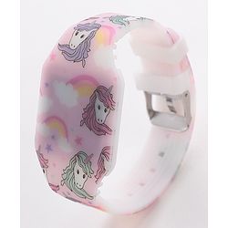 Babyhug Free Size Digital Watch Unicorn Design - Multicolour