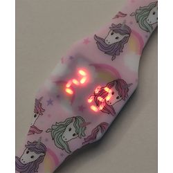 Babyhug Free Size Digital Watch Unicorn Design - Multicolour
