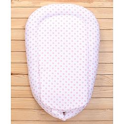 Babyhug Premium 3 Piece Nest Gadda Set With Diaper Changing Mat in Kitty Print - Pink