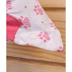 Babyhug Premium 3 Piece Nest Gadda Set With Diaper Changing Mat in Kitty Print - Pink