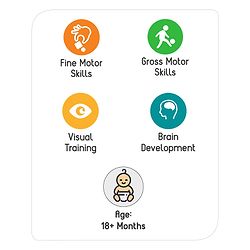 Babyhug Wooden Giraffe Pull-Along Toy | Non-Toxic Walker Toy for Babies | Encourages Early Walking, Balance & Coordination | Safe & Durable | Ideal Birthday Gift | Blue | BIS Certified