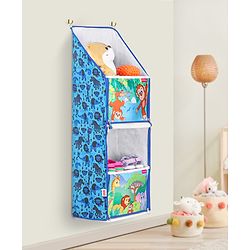Babyhug Multipurpose Foldable Hanging Organizer Jungle Baby Print - Blue