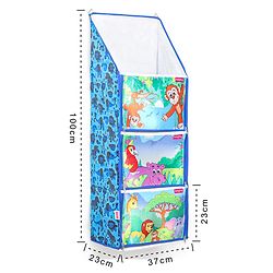 Babyhug Multipurpose Foldable Hanging Organizer Jungle Baby Print - Blue