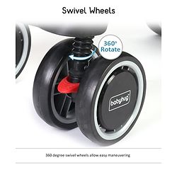 Babyhug Twinster Easy Foldable Twin Stroller with Adjustable Legrest - Red