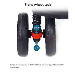 Babyhug Twinster Easy Foldable Twin Stroller with Adjustable Legrest - Red