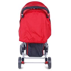 Babyhug Twinster Easy Foldable Twin Stroller with Adjustable Legrest - Red