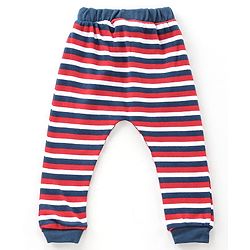 Babyhug Full Length Diaper Pants Striped and Printed Pack of 3 - Multicolor