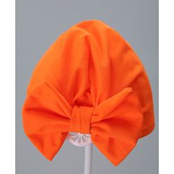 Babyhug Solid Headband with Bow Orange - Diameter 11 cm