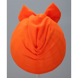 Babyhug Solid Headband with Bow Orange - Diameter 11 cm