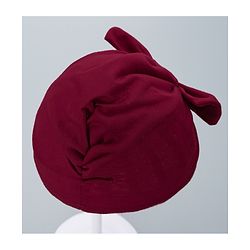 Babyhug Solid Headband with Bow Dark Red - Diameter 11 cm