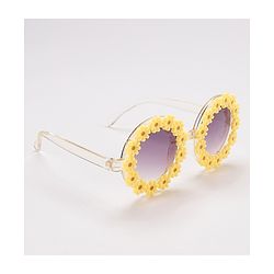 Babyhug Floral Design Sunglass Free Size - Yellow