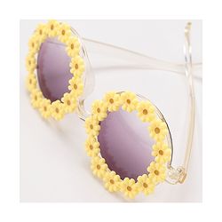 Babyhug Floral Design Sunglass Free Size - Yellow
