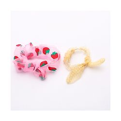 Babyhug Rubber Bands & Scrunchies Sets Pack Of 4 - Pink Yellow