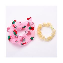 Babyhug Rubber Bands & Scrunchies Sets Pack Of 4 - Pink Yellow