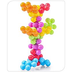 Babyhug Star Links Creative Activity Toy Improves Finger Dexterity Multicolor - 12 Colorful Pieces