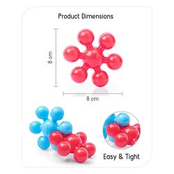Babyhug Star Links Creative Activity Toy Improves Finger Dexterity Multicolor - 12 Colorful Pieces