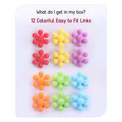 Babyhug Star Links Creative Activity Toy Improves Finger Dexterity Multicolor - 12 Colorful Pieces