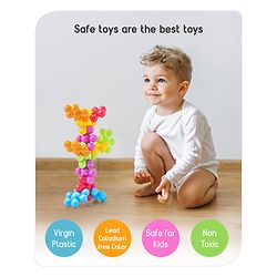 Babyhug Star Links Creative Activity Toy Improves Finger Dexterity Multicolor - 12 Colorful Pieces