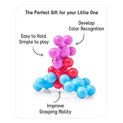 Babyhug Star Links Creative Activity Toy Improves Finger Dexterity Multicolor - 12 Colorful Pieces